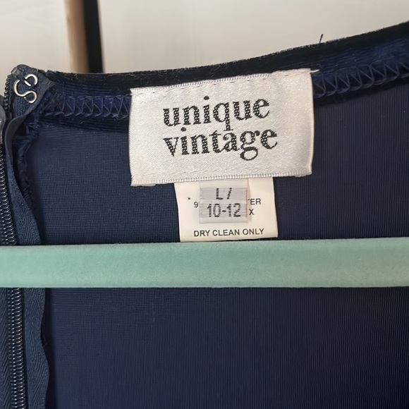 Unique Vintage Velvet Long Sleeve Dress - Picture 5 of 8